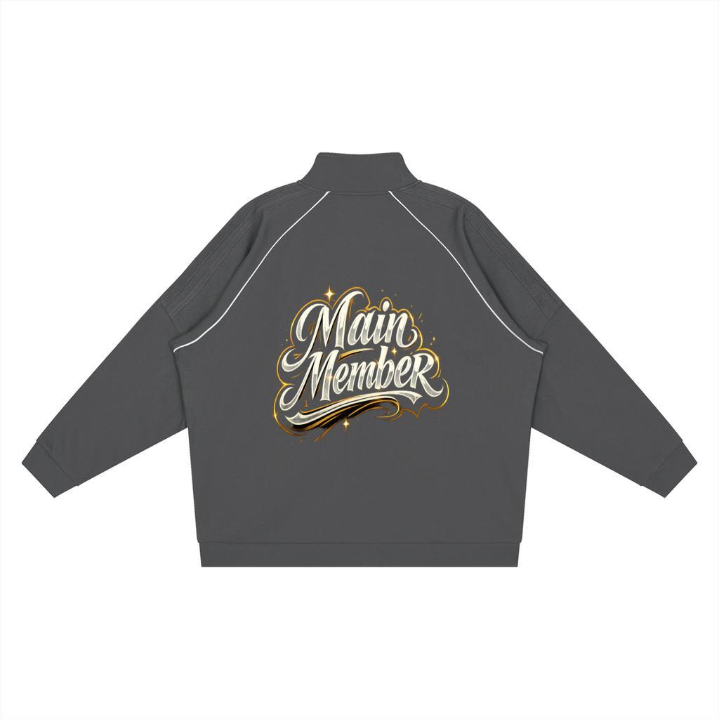 Reflection Striped Raglan Sleeve  Jacket