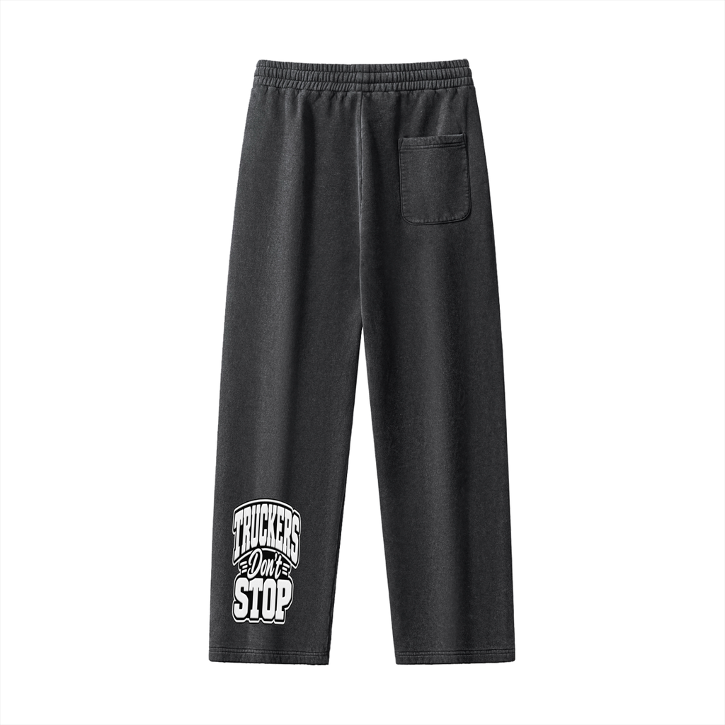 Frayed Enzyme Washed Fleece Sweatpants