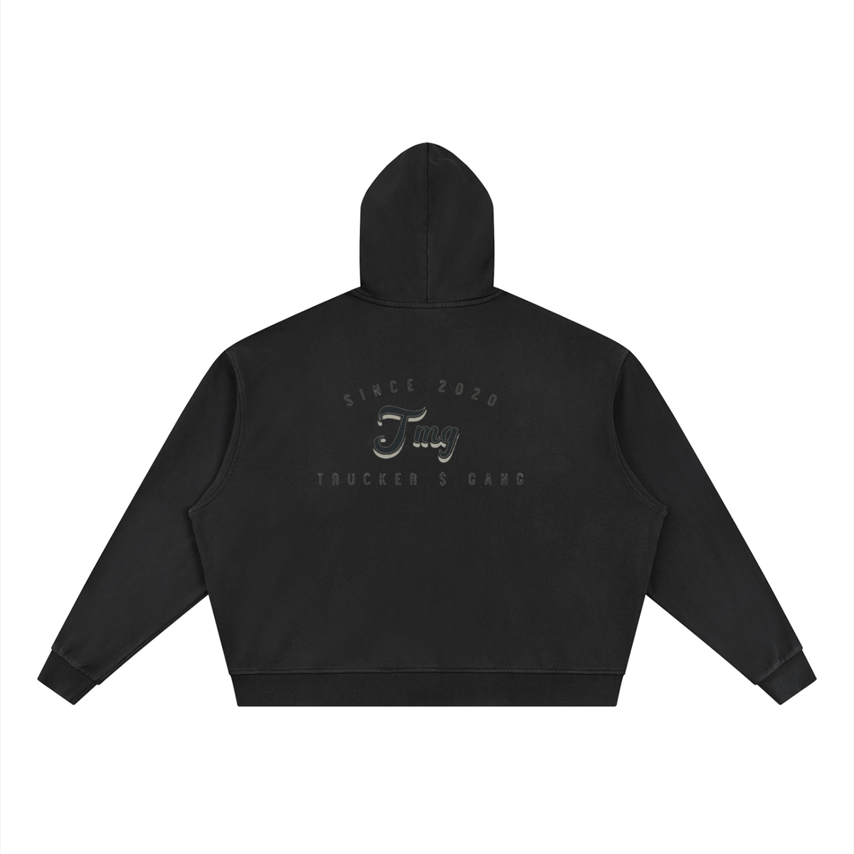 Unisex Vintage Wash Full Zip Boxy Hoodie