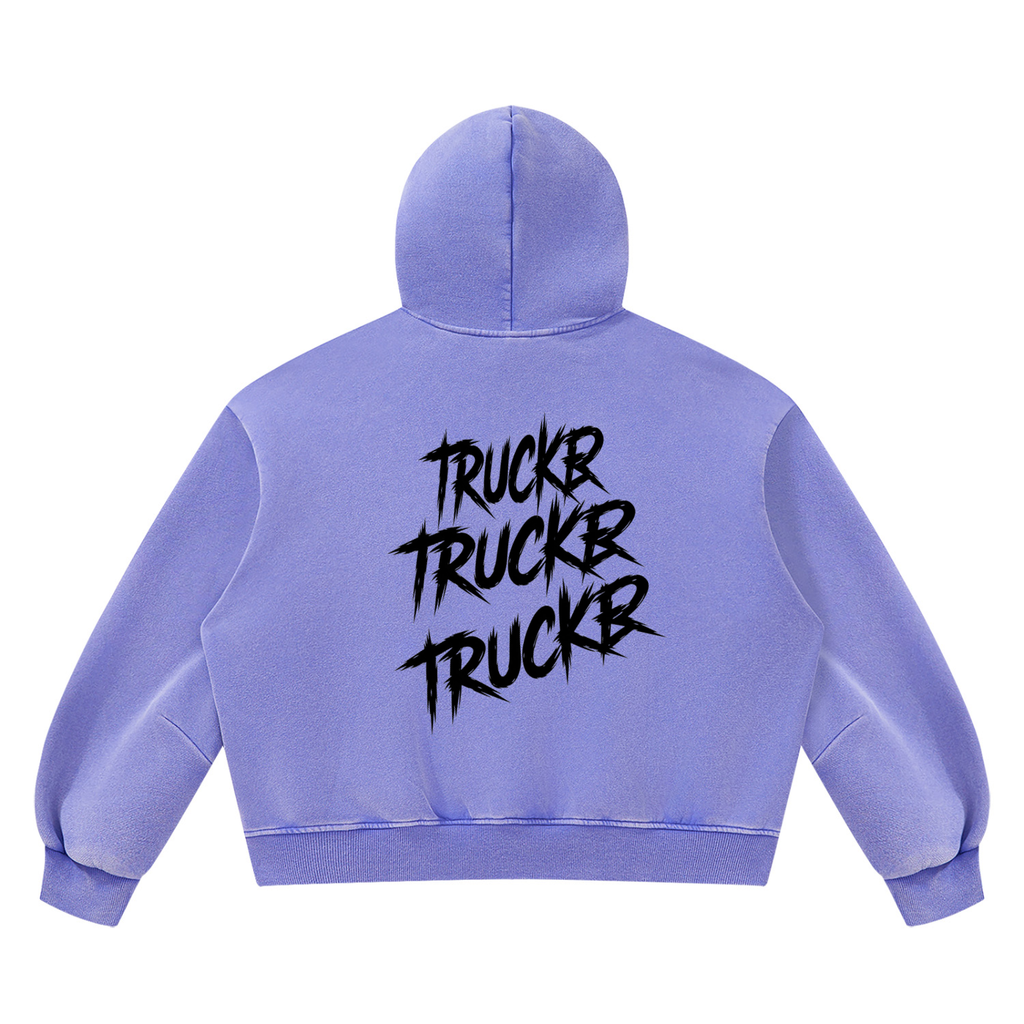 Unisex Vintage Wash Boxy Fleece Hoodie