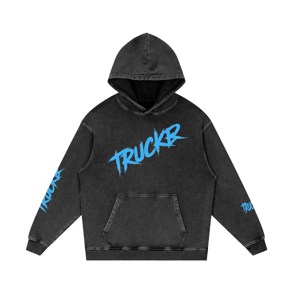 Snow Washed Loose Cotton Hoodie