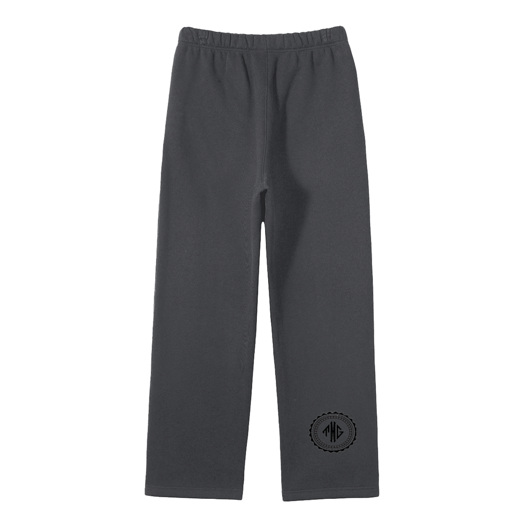 Unisex Solid Color Fleece Straight Leg Pants