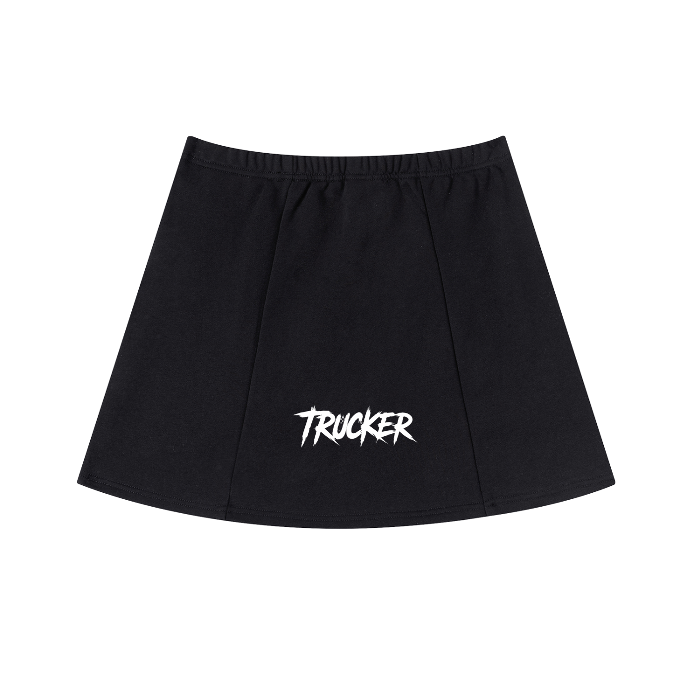 Contrast Side Stripe Slit Skirt