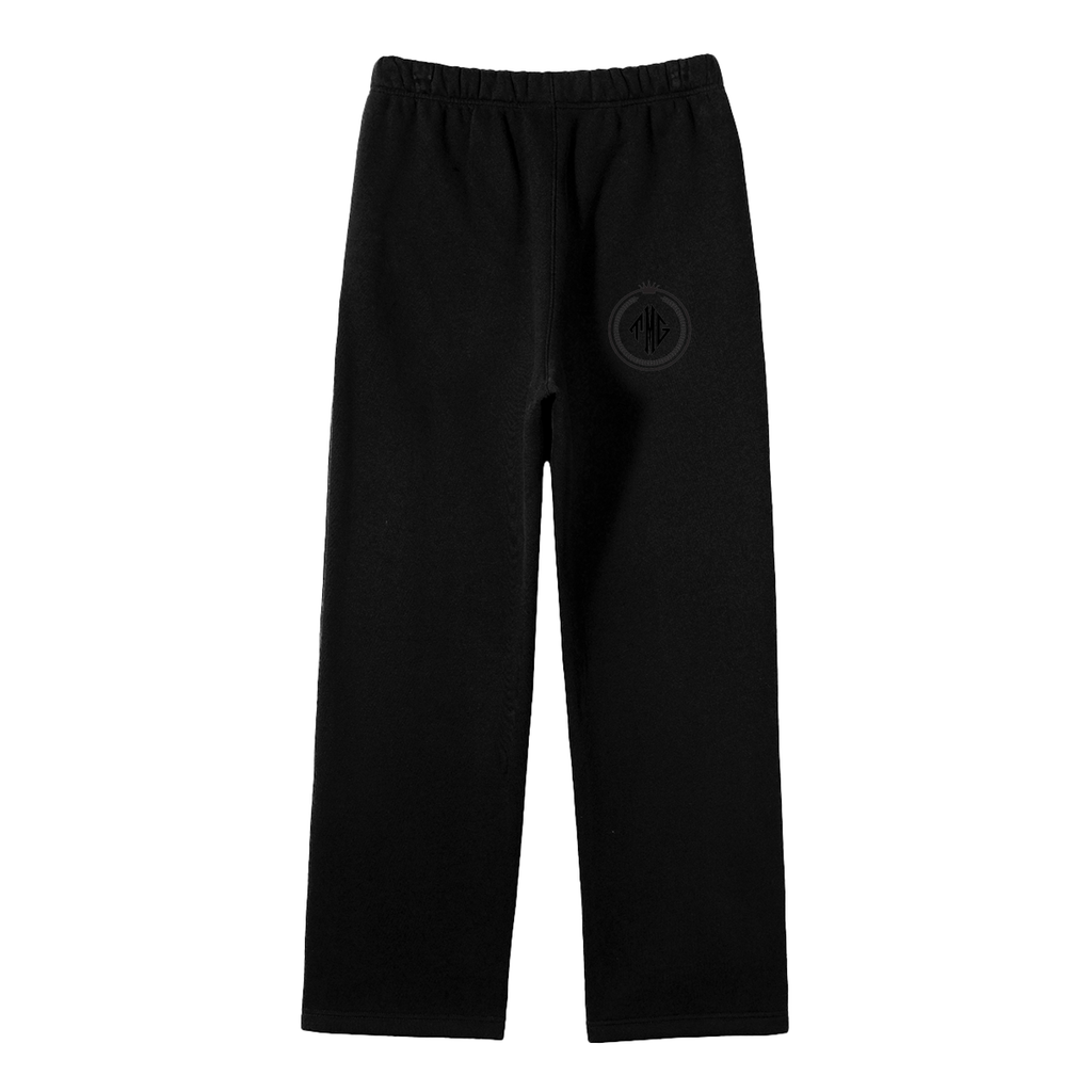 Unisex Solid Color Fleece Straight Leg Pants
