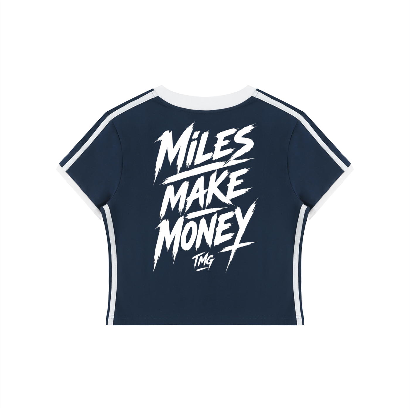 Women's Retro Binding V-Neck Crop T-Shirt