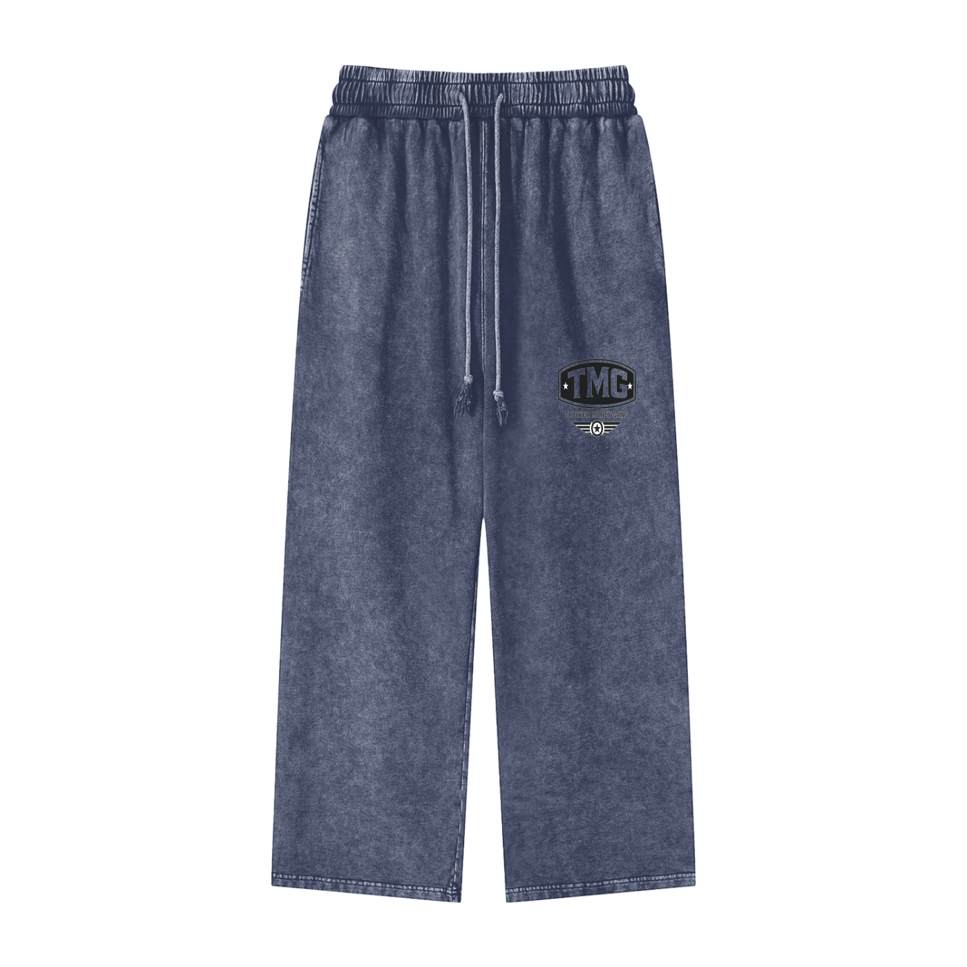 Snow Washed Straight Leg Pants