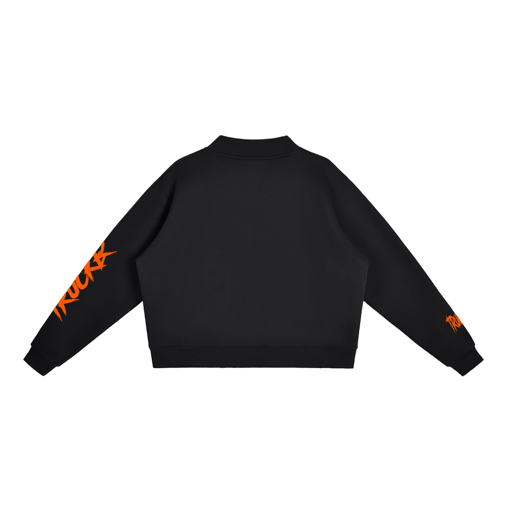 Essential Fleece Mock-Neck Crew Sweatshirt