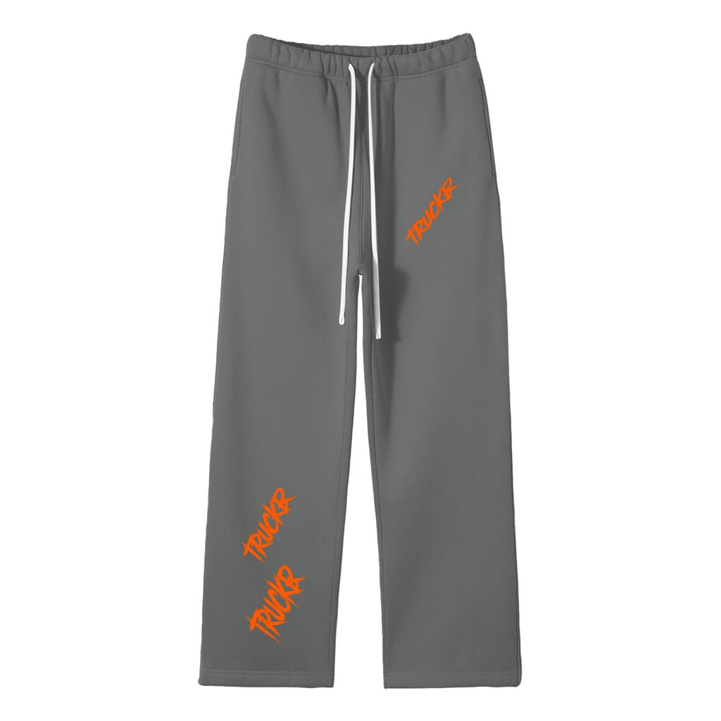 Unisex Solid Color Fleece Straight Leg Pants