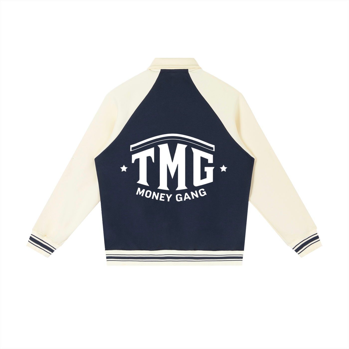 Contrast Raglan Sleeve Baseball Jacket