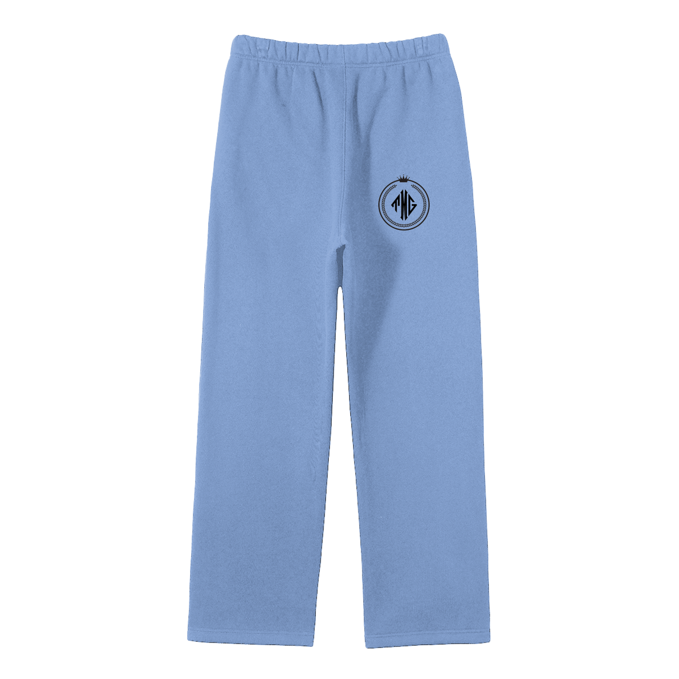 Unisex Solid Color Fleece Straight Leg Pants