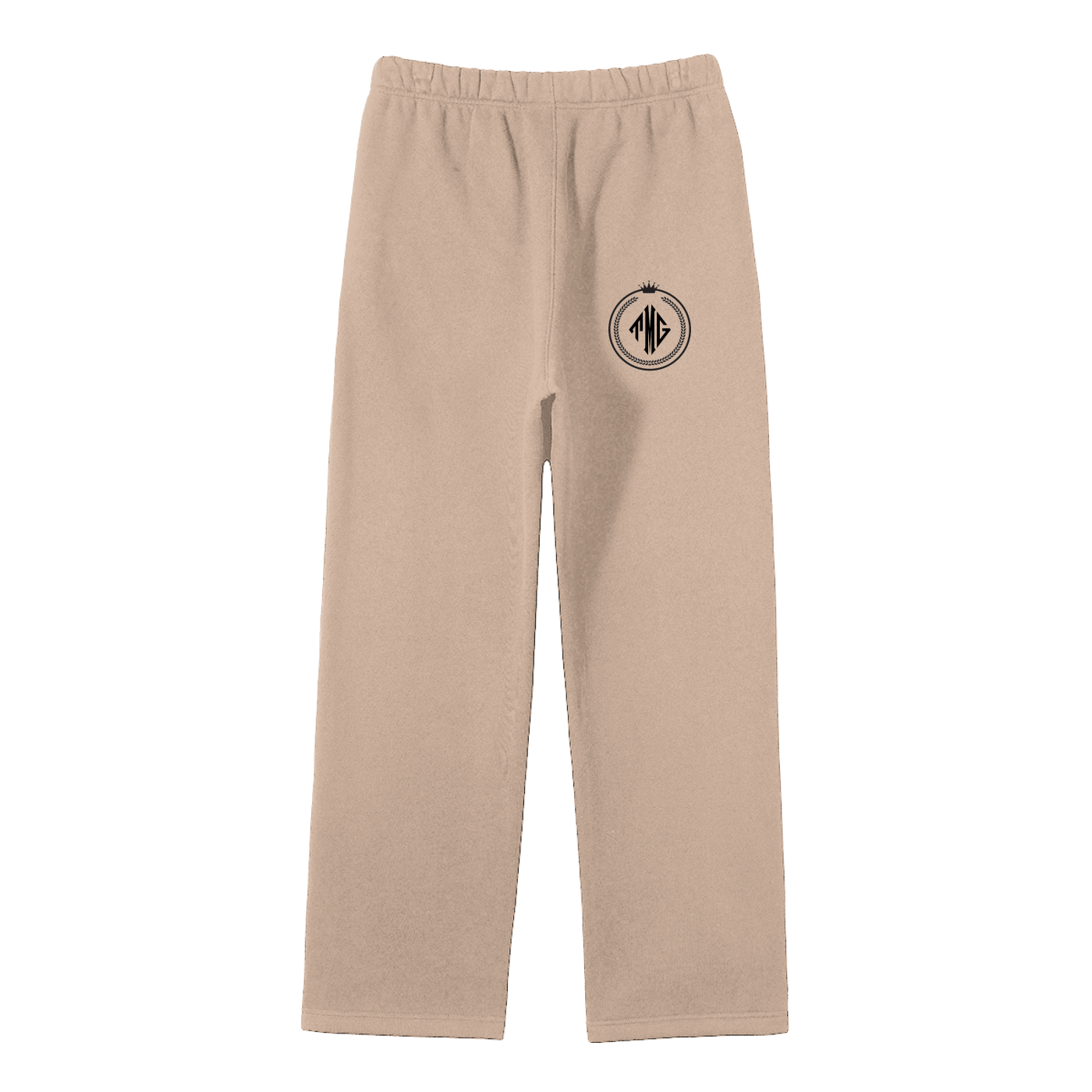 Unisex Solid Color Fleece Straight Leg Pants
