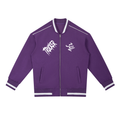 Contrast Piping Zip Bomber Jacket