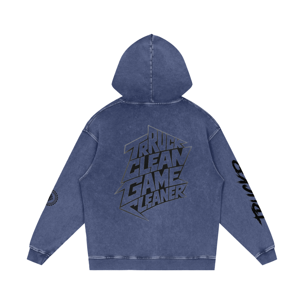 Snow Washed Loose Cotton Hoodie