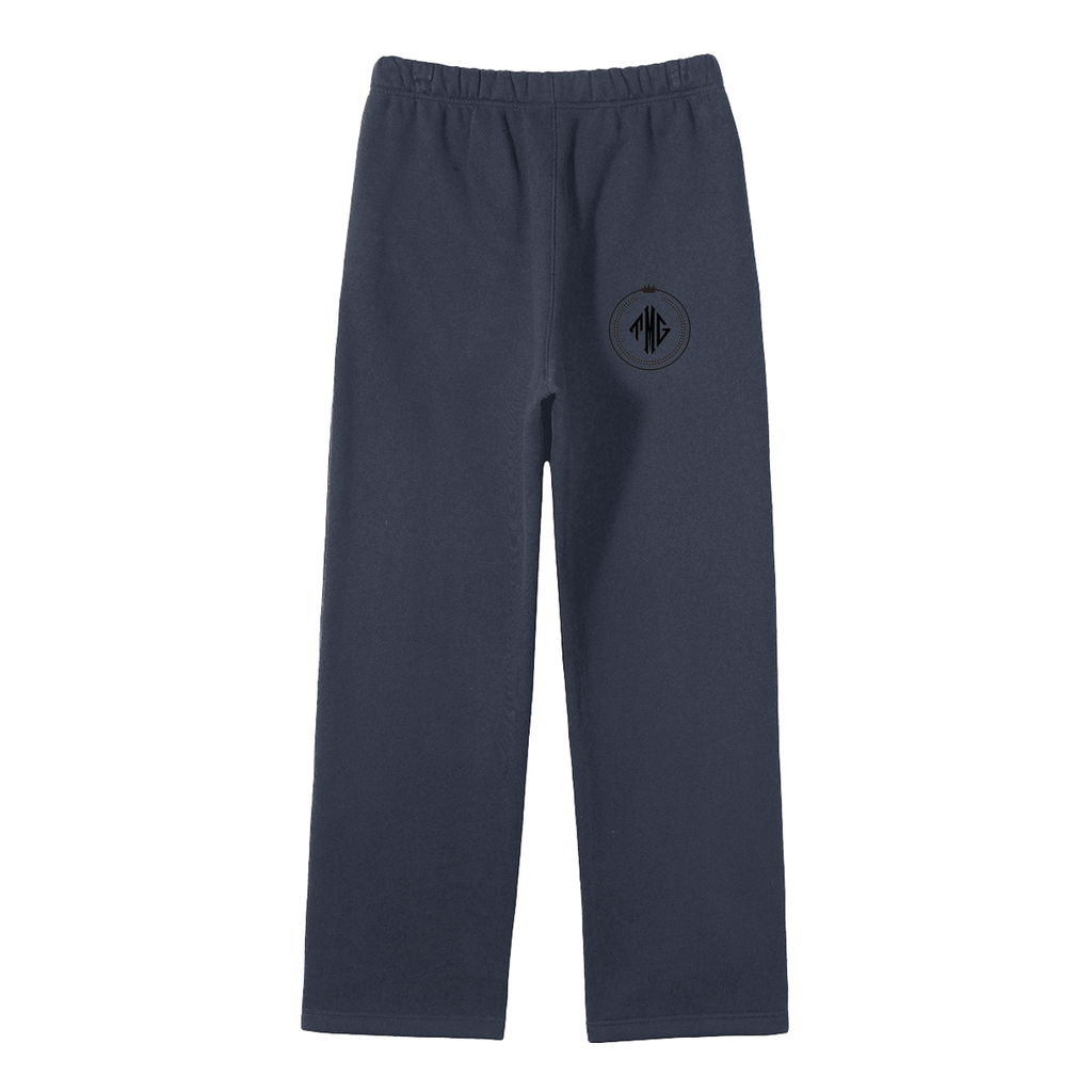 Unisex Solid Color Fleece Straight Leg Pants