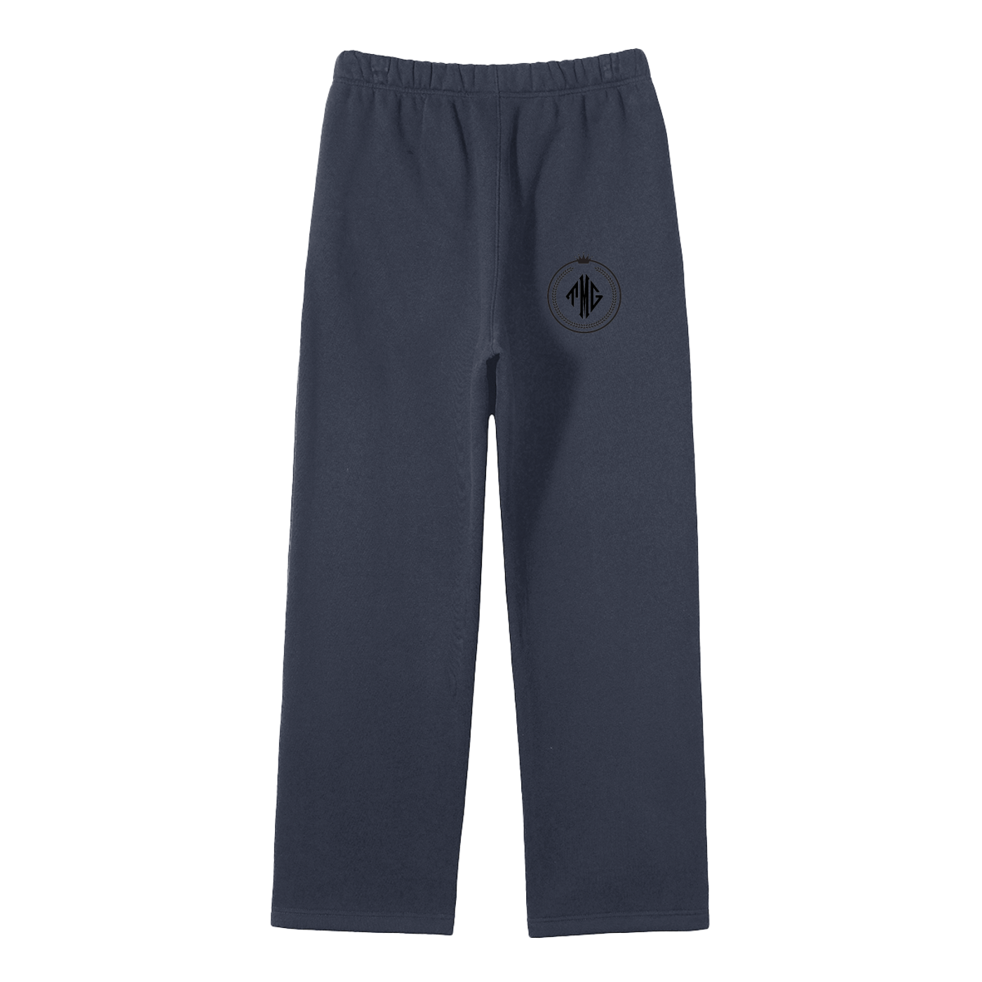 Unisex Solid Color Fleece Straight Leg Pants