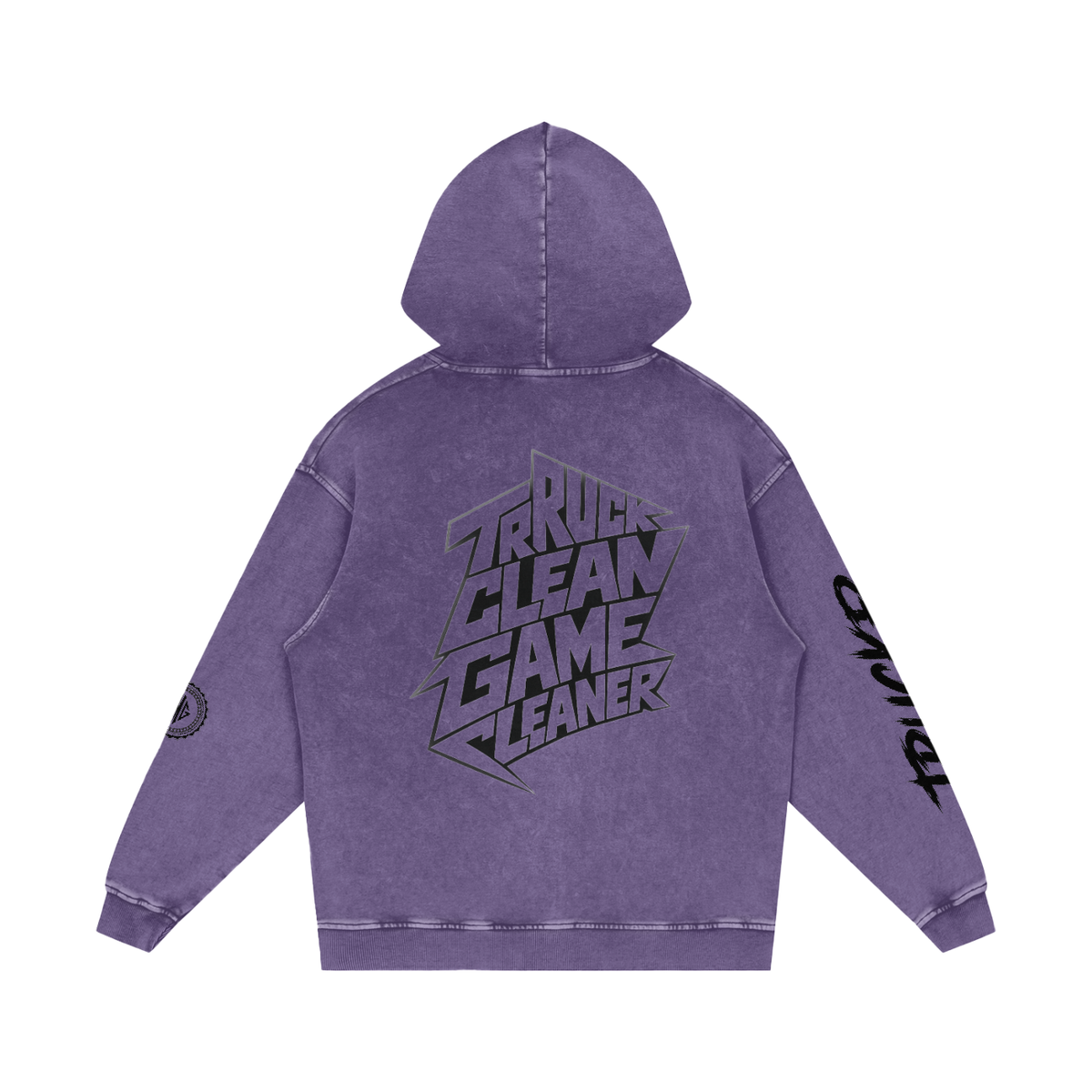 Snow Washed Loose Cotton Hoodie