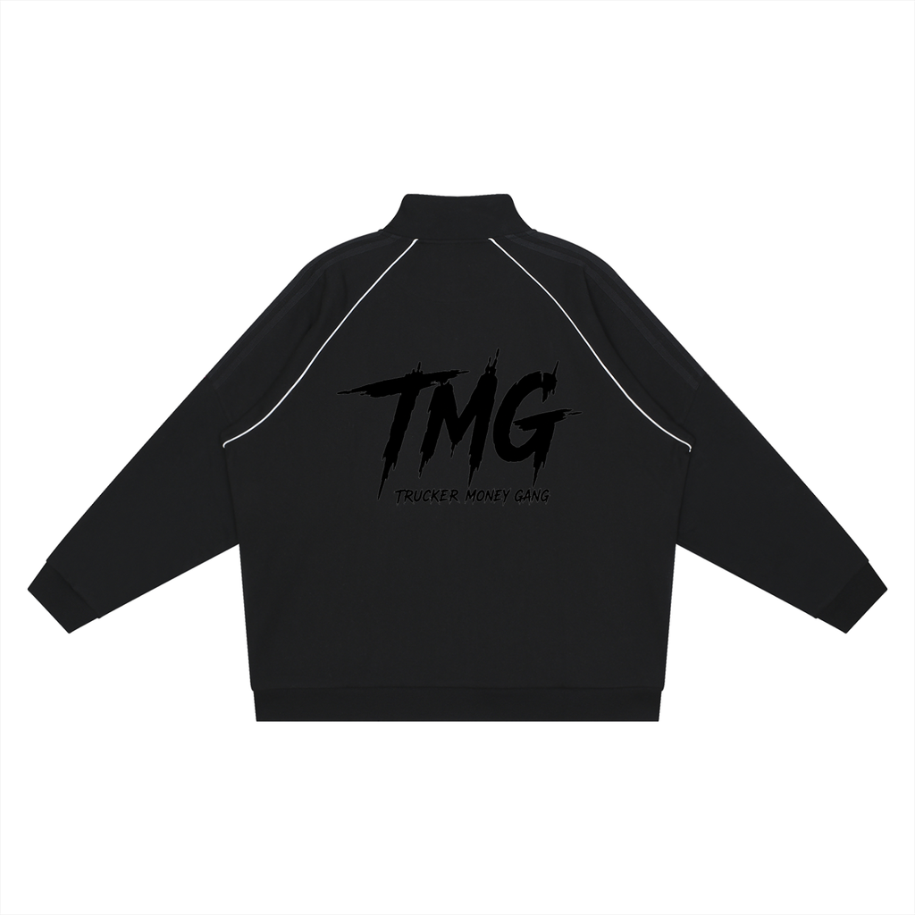 Reflection Striped Raglan Sleeve  Jacket