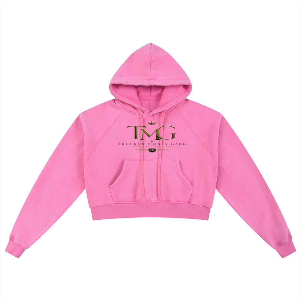 Snow Washed Cropped Hoodie