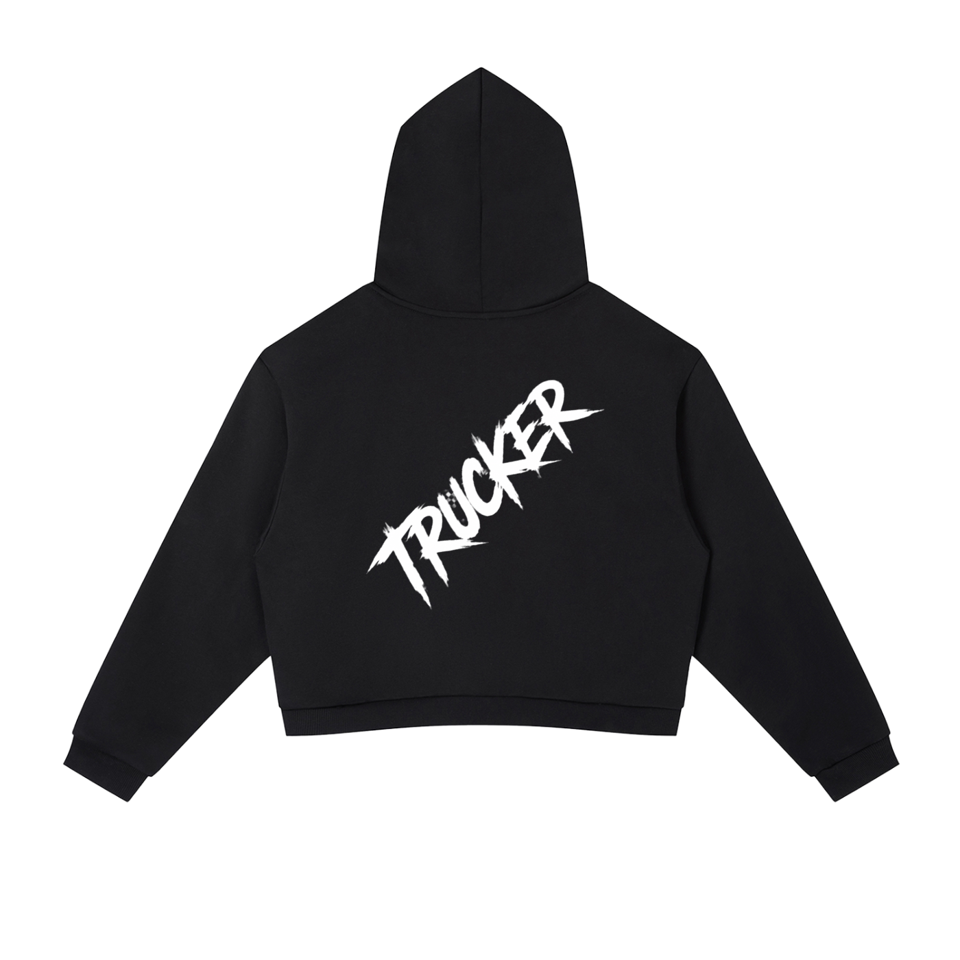 Contrast Side Stripe Cropped Hoodie