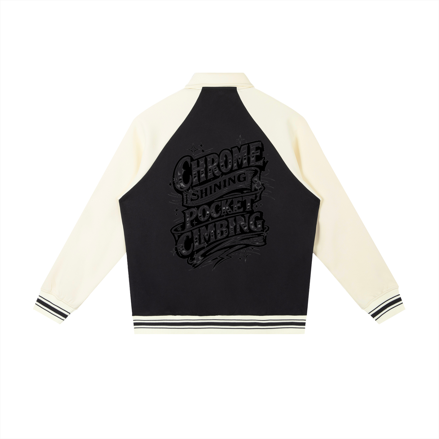 Contrast Raglan Sleeve Baseball Jacket