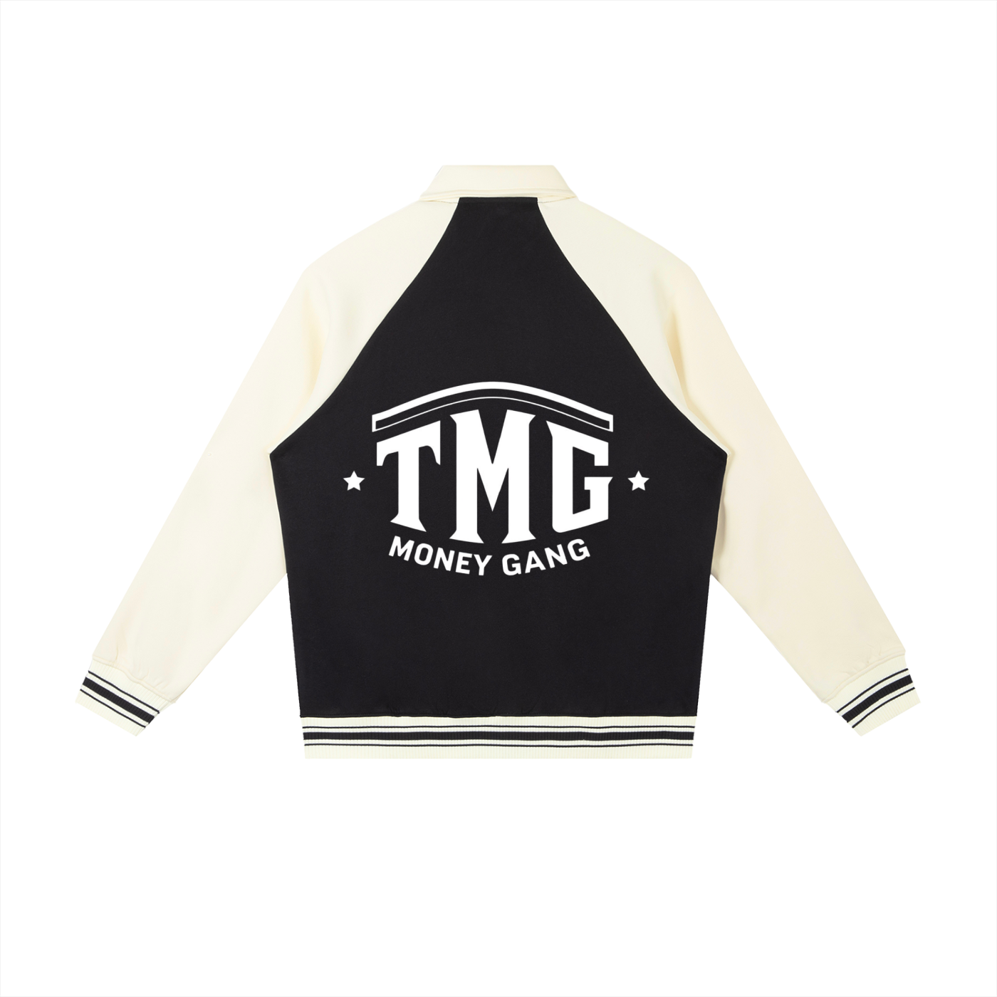 Contrast Raglan Sleeve Baseball Jacket