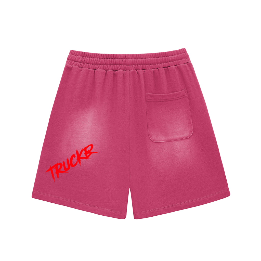 Sun Fade Raw Edge Cotton Shorts